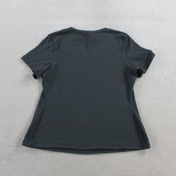 SKIMS Cotton Jersey T Shirt Womens Large Soot Black Short Sleeve Casual Crewneck - Picture 3 of 8